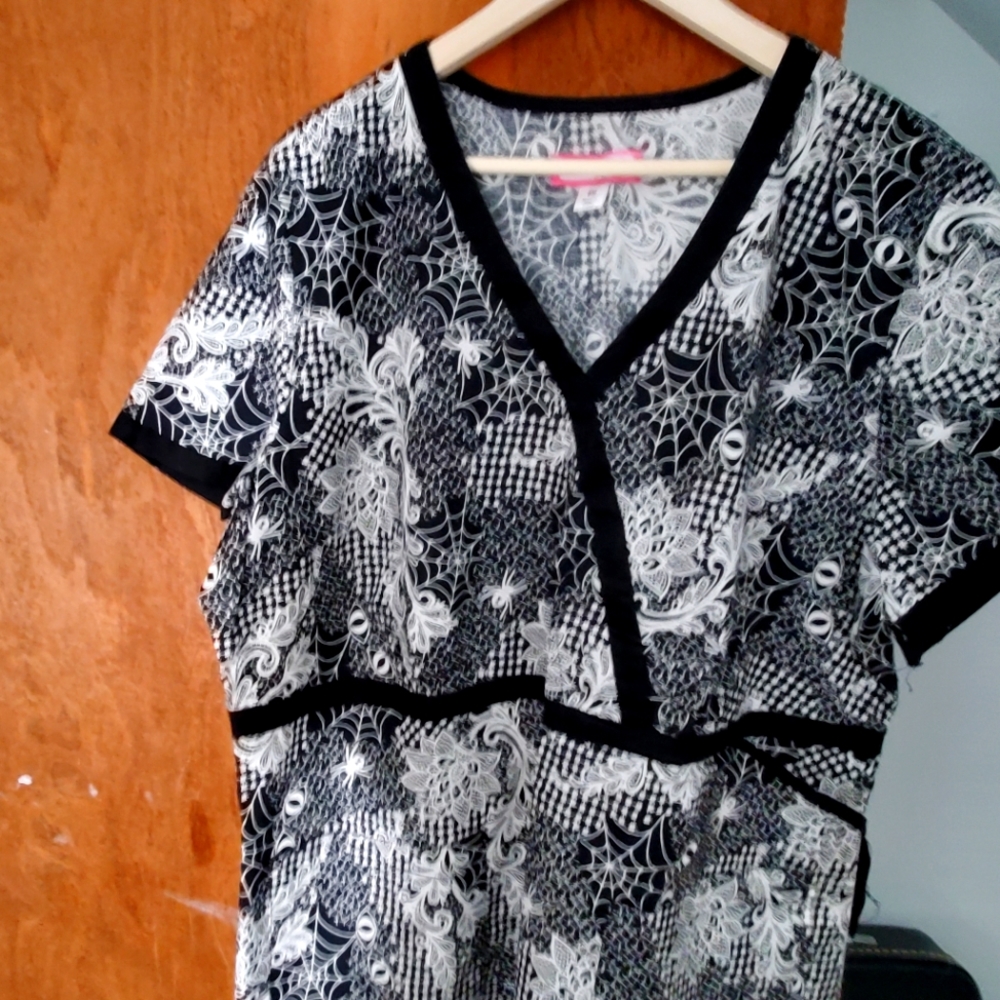 Halloween scrub top